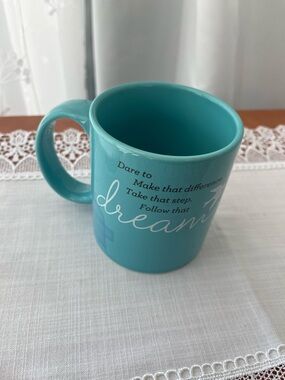 DaySpring "Dare to Dream" Light Blue Inspirational Ceramic Mug